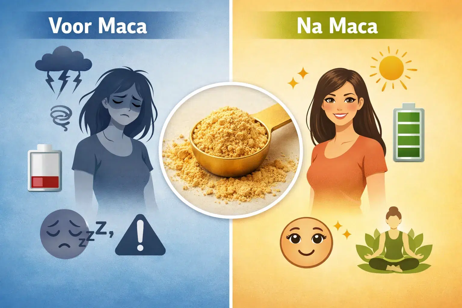 voor na maca