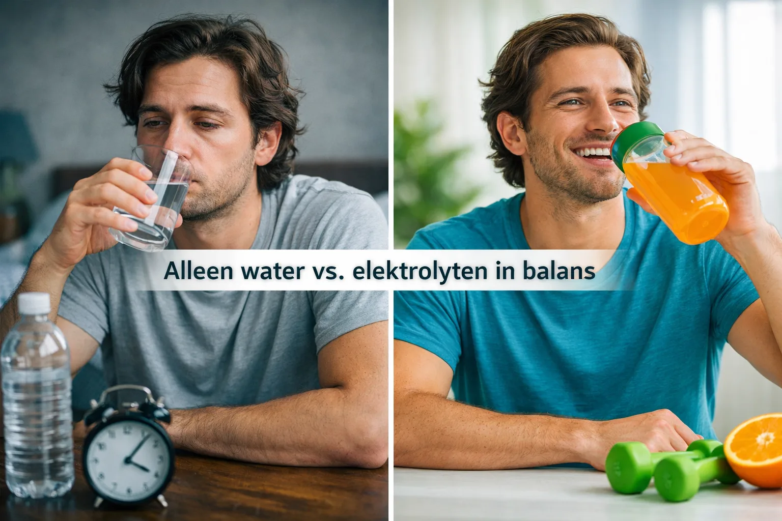 alleen water vs elektrolyten in balans