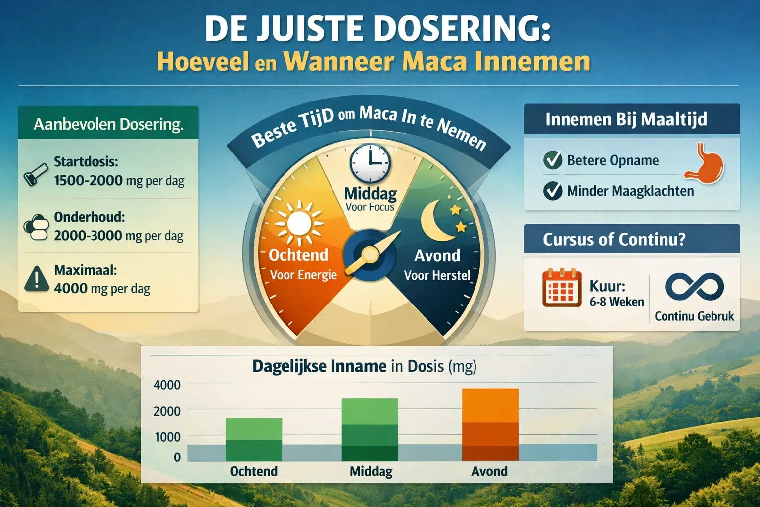juiste dosering maca