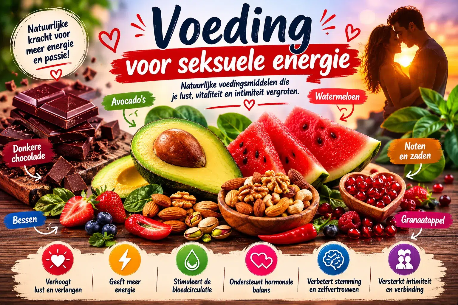Hoe werken voedingsmiddelen op seksuele energie