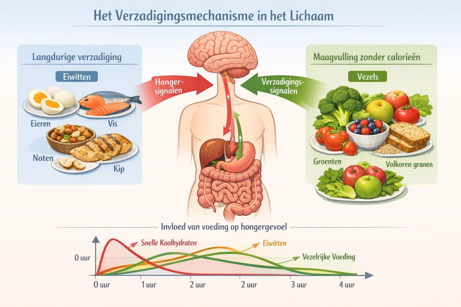 verzadegingsmechanisme in het lichaam