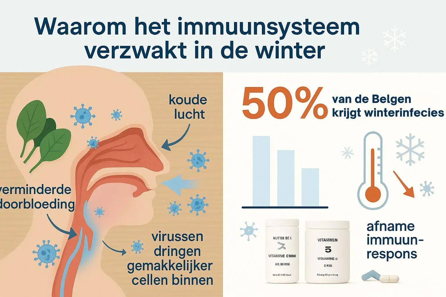 waarom het immuunsysteem verzwakt in de winter
